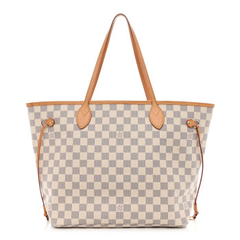 LOUIS VUITTON Damier Azur Neo Neverfull MM Rose Ballerine