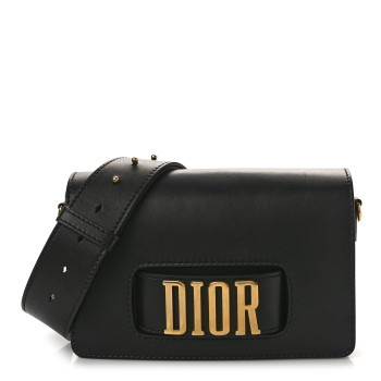 CHRISTIAN DIOR Smooth Calfskin Dio(r)evolution Flap Bag Black