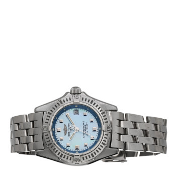 BREITLING Stainless Steel Blue Mother of Pearl 29mm Quartz Watch A72345