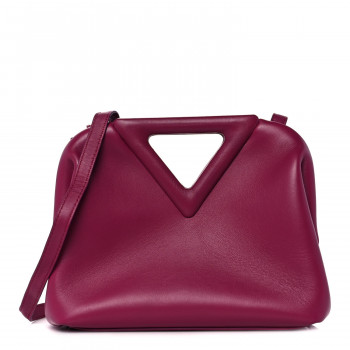 BOTTEGA VENETA Calfskin Small The Point Triangle Bag Cinnabar