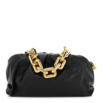 BOTTEGA VENETA Calfskin The Pouch Chain Black