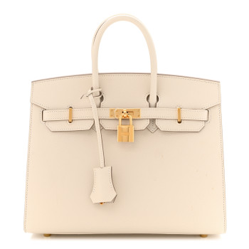 HERMES Epsom Birkin Sellier 25 Craie