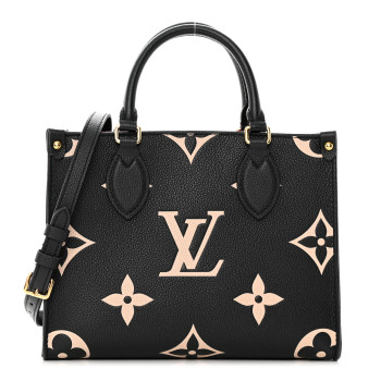 LOUIS VUITTON Empreinte Monogram Giant Onthego PM Black Beige