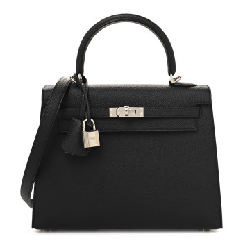 HERMES Epsom Kelly Sellier 25 Black