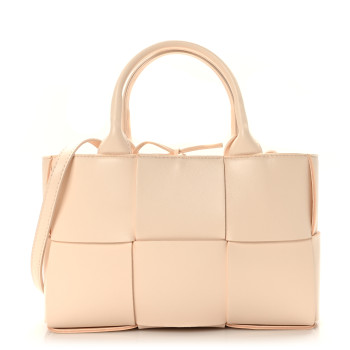 BOTTEGA VENETA Nappa Maxi Intrecciato Mini Arco Tote Macaroon