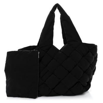 BOTTEGA VENETA Nylon Intrecciato Padded Cassette Tote Thunder