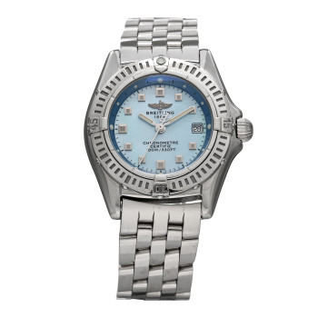 BREITLING Stainless Steel Blue Mother of Pearl 29mm Quartz Watch A72345