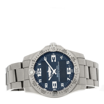 BREITLING Titanium 43mm Aerospace EVO Quartz Watch Blue E79363