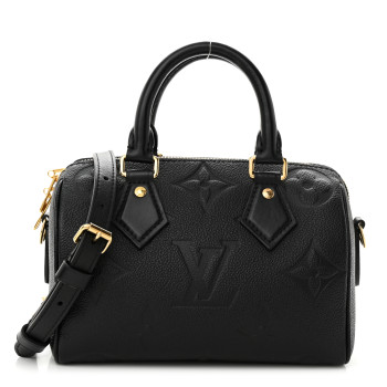 LOUIS VUITTON Empreinte Monogram Giant Speedy Bandouliere 20 Black