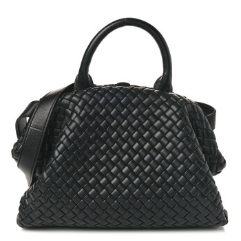 BOTTEGA VENETA Nappa Intrecciato Small Padded The Handle Black