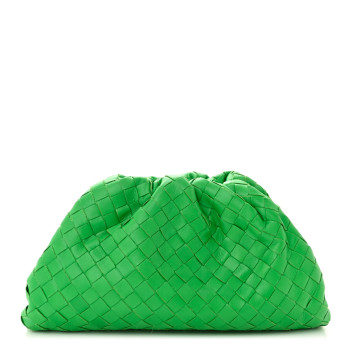 Bottega Veneta Nappa Maxi Intrecciato The Pouch Oversized Clutch Parakeet