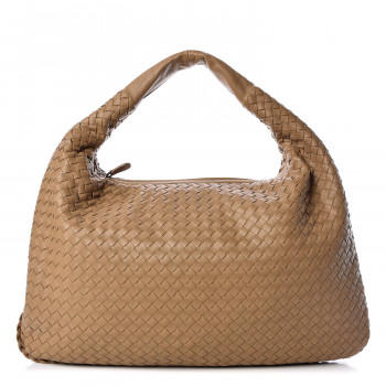 Bottega Veneta Nappa Intrecciato Large Veneta Hobo Camel