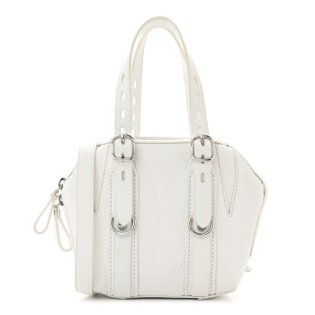 ALEXANDER WANG Pebbled Calfskin Mini Emile White