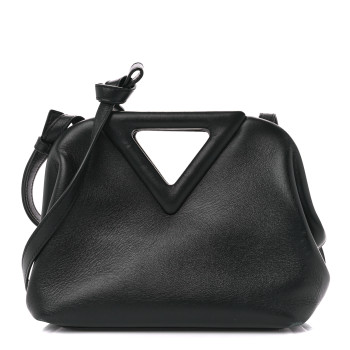 BOTTEGA VENETA Calfskin Small The Point Triangle Bag Black