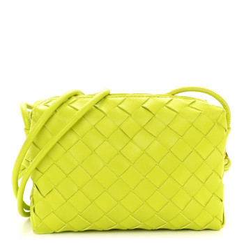 BOTTEGA VENETA Nappa Intrecciato Mini Loop Camera Bag Acid Kiwi