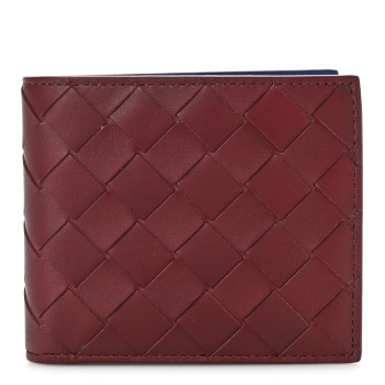 BOTTEGA VENETA Nappa Intrecciato Bi-Fold Wallet Cruise Bordeaux