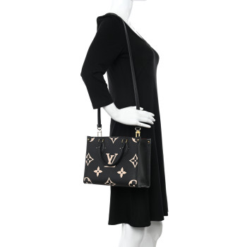 LOUIS VUITTON Empreinte Monogram Giant Onthego PM Black Beige