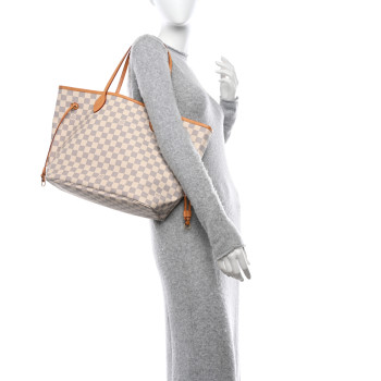 LOUIS VUITTON Damier Azur Neo Neverfull MM Rose Ballerine